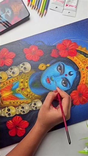 Kali Maa Drawing Art #kaalimaa#kalimaadrawing#drawingsketches#kalimata#trending#artandcraft
