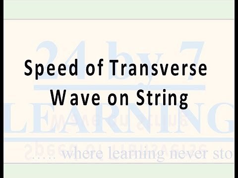 Speed Of Transverse Wave on String I Waves I Grade 11 I Physics I 24by7learning.com