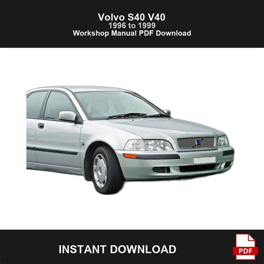 Volvo S40 V40 Repair Manual PDF Download, Workshop & Service Manual, Maintenance, 1996 to 1999 - Etsy