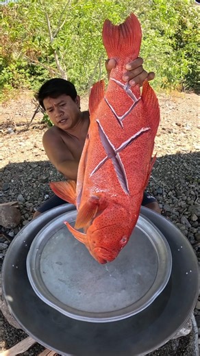 Fisherman Cooking Steamed Red Grouper Fish! 🔥