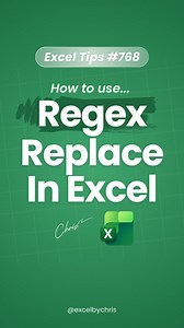 12K views · 72 reactions | Why is no one talking about this Excel function?! 勞 In this tutorial you'll learn how to replace data in Excel using Regex Replace. #excel #spreadsheets #workhacks #accounting #exceltips | Excelbychris | Facebook