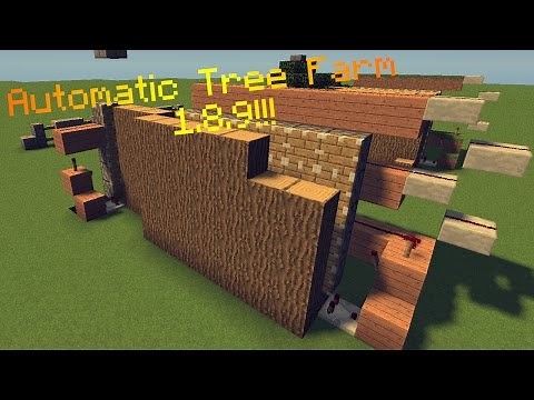Minecraft 1.8.9 How to build an automatic compact tree farm!!!