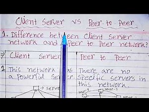 Difference between client server network and peer to peer network|peer to peer vs client server.