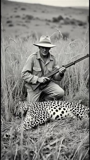 Rare Vintage Hunting Photograph | Historical Leopard Hunt