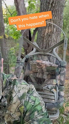 Don't you hate when this happens? It's worse when you're in a climbing stand. #deerhunting #bowhunting #crossbow #hunting #huntingseason #huntingfails