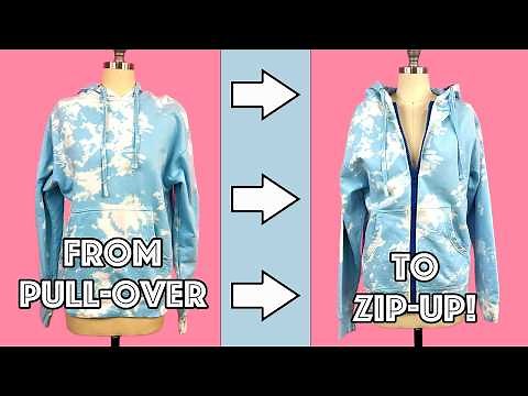 How To Add A Zipper To A Pullover Hoodie The Easy Way!