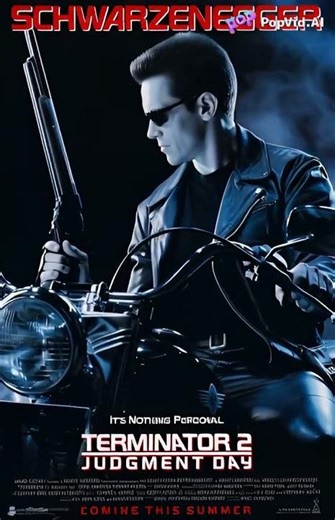 AI Terminator 2 Judgment Day Motion Poster