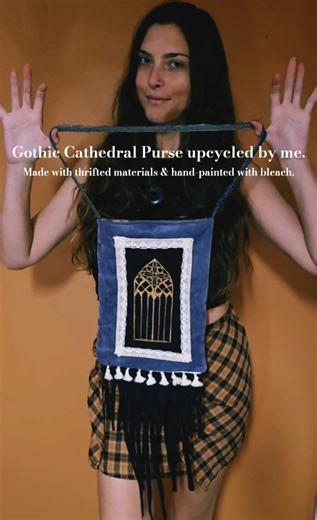 Gothic Cathedral Window Upcycled Purse Handmade By Me
