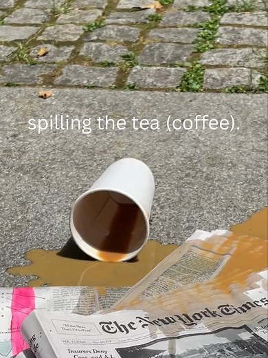 We're spilling the tea... (coffee). Can you guess what show we're launching on Monday? 👀 #spillingthetea