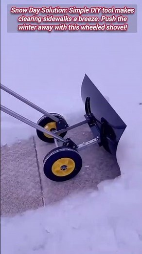 Ergonomic Snow Pusher Makes Shoveling Easy and Fast