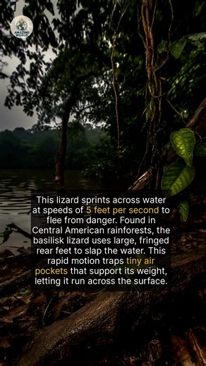 Meet the lizard that mastered the art of running on water. | Amazing World