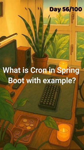 Day 56/100 : What is Cron in springboot with example? #100dayschallenge #interview #java #job