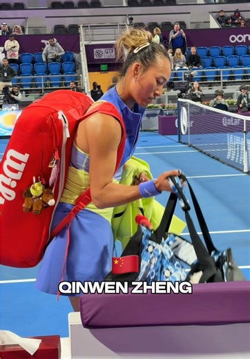 Zheng 😔 fails to secure her spot in the Quarter Finals of Qatar TotalEnergies Open 2026 #wta #QatarTennisFederation #qatartotalenergiesopen2026 #Qatar