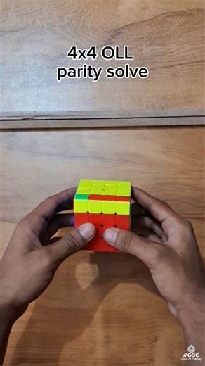 How to Solve OLL Parity on a 4x4 Rubik’s Cube 🧩 | Easy Tutorial #Shorts #viral #oll #cube #3by3