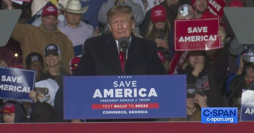 Former President Trump Holds Rally in Commerce, Georgia