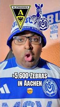 Football festival in Aachen with over 5,600 Zebras away fans 🤩🦓🤍💙 - Thank you Aachen 🙏🏾 #msv #dui...