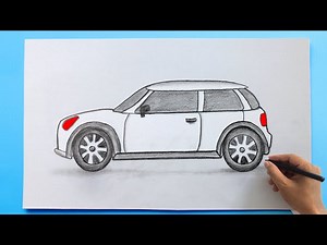 How to Draw a Car : Narrated Step by Step Car Drawing - Videos For Kids
