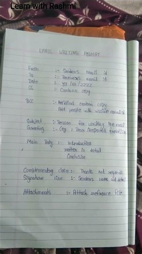 email writing format