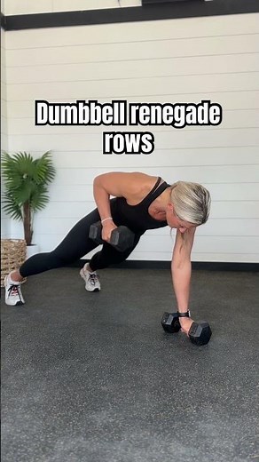 How to perform dumbbell renegade rows for #upperbody #core