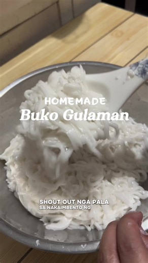 DIY Buko 1 pack 200ml CocoMama 2 pack White Gulaman 3 tbsp white sugar 5 cups water Dapat kulong kulo ah. #homemadebuko #bukosalad #buko #bukopandan #fyp