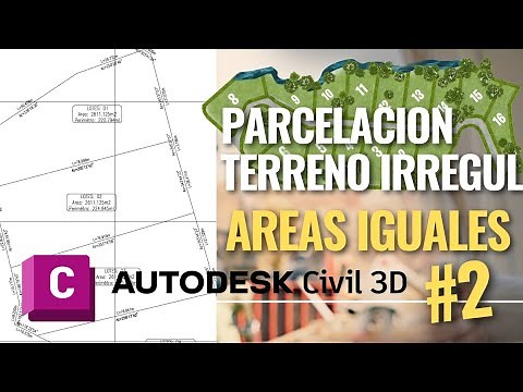 Parcelación de un terreno Irregular en áreas iguales - Autocad Civil 3D
