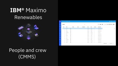 People and crew in IBM Maximo Renewables