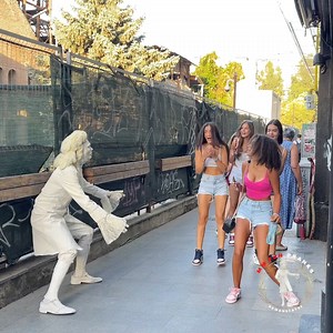 31K views · 665 reactions | Beautiful Girls Got Scared  #statue #justforfun #Reaction #Prank #comedy #icrediblereactions #humanstatue #justforlaughs #funnyvideo | Michael Pranks | Facebook