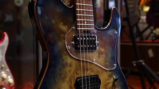 GrassRoots草根电吉他G-THROBBER蓝色树瘤渐变