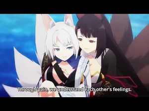 Akagi grabbing Kaga's tiddies