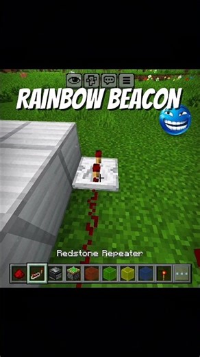 Minecraft Rainbow Beacon 🌈 (Insane Build Trick!) #minecraft