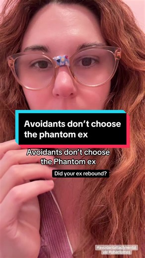Avoidant attachment isn’t “choosing the phantom ex.” They usually rebound to someone who doesn’t trigger self-reflection, doesn’t require emotional growth, and doesn’t make them “rise to the occasion.” That’s why the phantom ex stays in the mind, not in the relationship. The regret shows up later—when they daydream about becoming a better person… and realize who they lost. #avoidantattachmentstyle #avoidantbehavior #mentalhealthawareness #avoidantattachment #phantomex