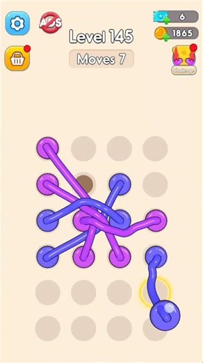 Tangle Rope – Level 145 Solution | Untie Rope Puzzle Walkthrough #TangleRope #UntieRope #Shorts