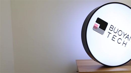 Custom Led Round Outdoor Acrylic Advertising Sign Light Boxes Signage Shop Store Blister Flat Sign