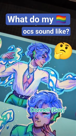 What do my 🏳️‍🌈 ocs sound like? 🤔 Part 2! | #lgbt #pride #oc #merman #gayman #ocart
