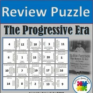 The Progressive Era Puzzle Review Activity