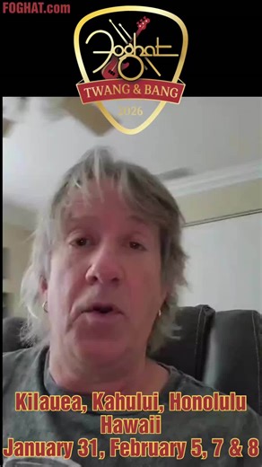 Aloha Hawaii here we come! 4 shows! 3 Islands! Yeah! 1/31/26 - Kauai - The Porter Pavilion at Anaina Hou Community Park in Kiluaea 2/5/26 - Maui - MACC Maui Arts & Cultural Center in Kahului 2/7&8 - Oahu - The Blue Note in Honolulu Tell it Rodney!!! Get your tickets at: www.foghat.com | Foghat