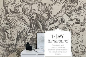 Graphic Owl Wall Mural, Removable or Non-pasted Wallpaper Mural, Peel & Stick/self-adhesive or Traditional - Etsy