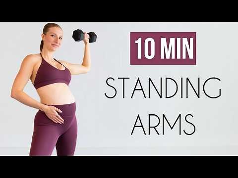 10 MIN STANDING TONED ARMS WORKOUT - No Repeats, At Home | Pregnancy Friendly