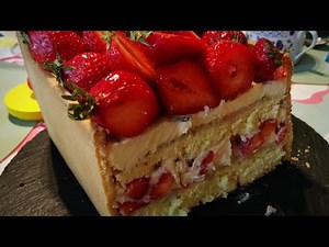 DELICIOUS STRAWBERRY CAKE - step by step recipe