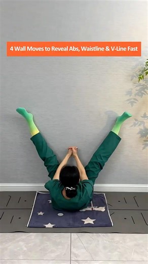 This 4 Move Wall Workout Helps You Burn Belly Fat, Shape Abs, Waistline, V Line and Glutes