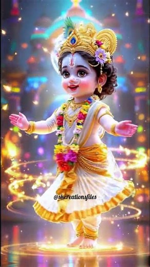 Cute Baby Krishna Dancing 🌸✨