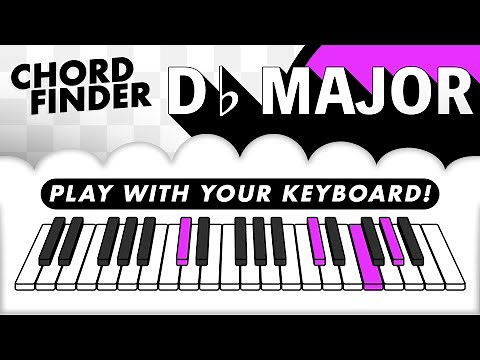 D Flat Major Key - Play with keyboard - CHORD FINDER - Press [1-7] on Keyboard