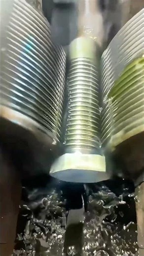 Up Close: Screw Threading with Flying Metal Chips