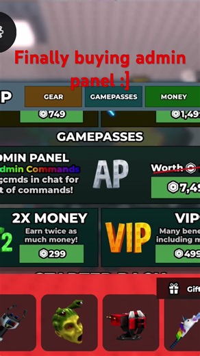Buying admin panel :)) #shorts #roblox #stealabrainrot #robux