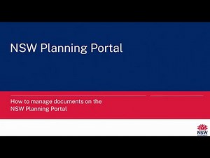 NSW Planning Portal - How to manage documents