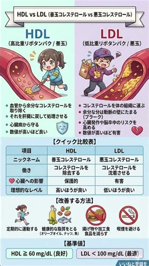 【コレステロールの正体】善玉(HDL)と悪玉(LDL)の違いを徹底図解！血管が詰まる原因と、一生サラサラを保つための「5つの生活習慣」