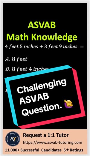 Think you can solve this challenging ASVAB question? 🤔💥 Test your skills and see if you’re really ready for the exam! Drop your answer in the comments and let’s see who gets it right! 🚀📚 #ASVAB #ASVABPrep #ASVABChallenge #MilitaryTest #FutureSoldier
