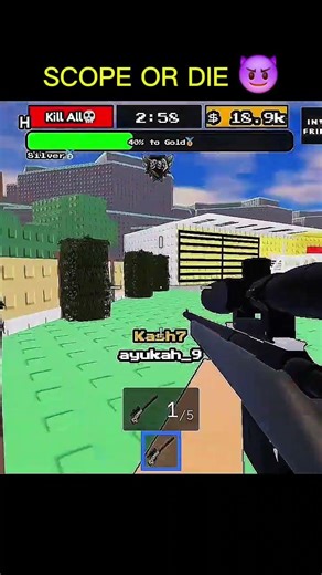 Scope or die 🤔 #roblox