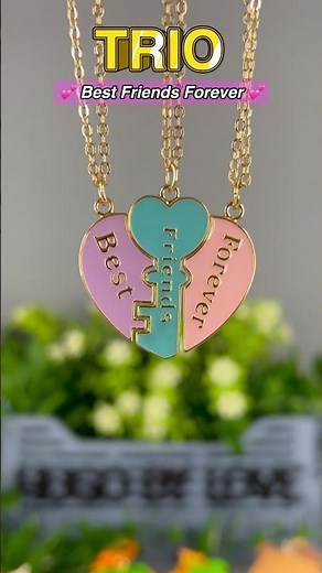 Friendship Jewelry for 3 Best Friends ✨ #bff #gift #friendsforever #shorts