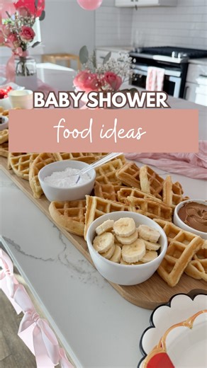Emily Price on Instagram: "Baby Shower Food Ideas: Brunch🧇 Brunch is always a good idea and a great food option for fun get togethers and showers. We did parfaits, a waffle bar, and mini quiche. There was something for everyone and waffle bar allowed everyone to customize their food. Baby shower ideas, baby shower brunch, baby shower food, what to serve at a baby shower, bridal shower food"